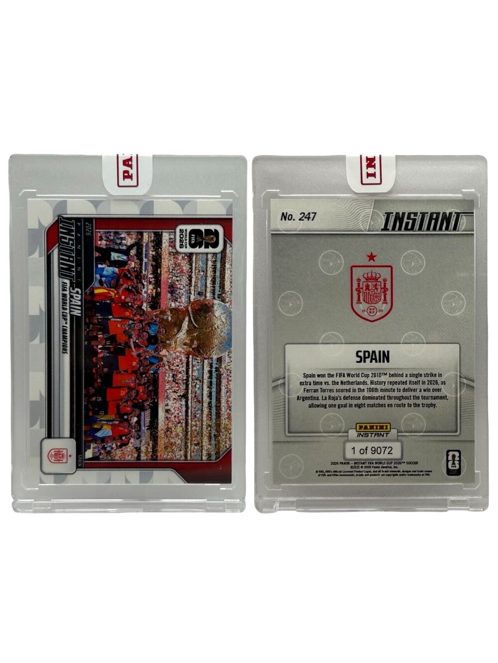 2026 Panini Instant FIFA World Cup #247 Spain Champions